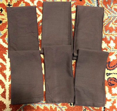 PIER 1 Imports Set 6 Dark Purple GRAY NAPKINS 100% Cotton Unused 20