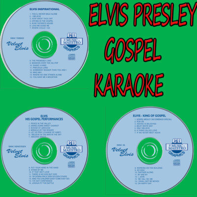 ELVIS PRESLEY GOSPEL,KARAOKE CD+G 3 DISC Mansion Over The Hilltop,Only Believe+-image