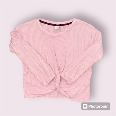 Cozy Pink Knotted Long-Sleeve Top-image