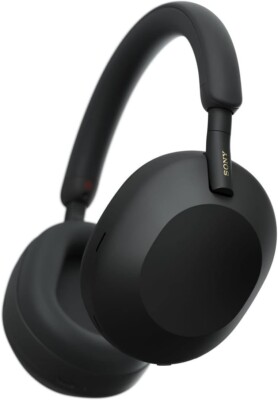 Sony - WH1000XM5 Wireless Noise-Canceling Over-the-Ear Headphones - Black-image