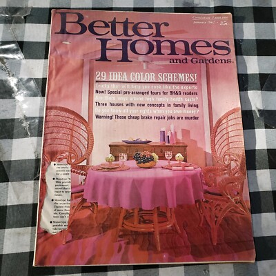 Better Homes and Gardens January 1967 1960s decor Ford Advertising Floorplans-image