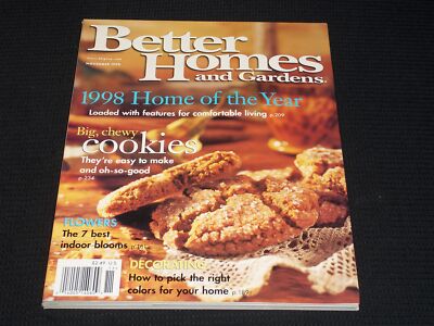 1998 NOVEMBER BETTER HOMES & GARDENS MAGAZINE - BIG CHEWY COOKIES COVER - E 2669-image