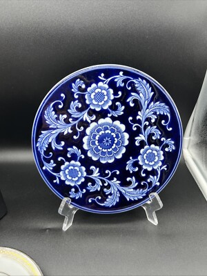 Pier 1 Pier One Import Blue and White Round Mandarin Trivet Hot Plate 8”-image