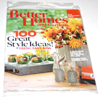 Better Homes and Gardens Magazine the Stylemaker Issue Sept. 2013 New Sealed-image