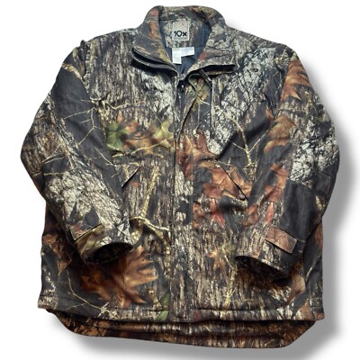 Mens 10X Realtree Pine Camoflage Hood Rain Wind Resistant Jacket Large Hunting-image