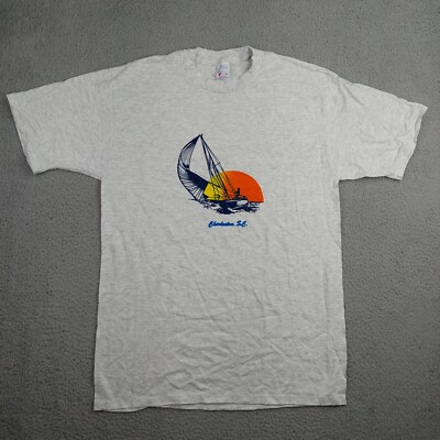 Vintage Charleston South Carolina SC Wind Surf Sailing Ocean T Shirt Size M/L-image