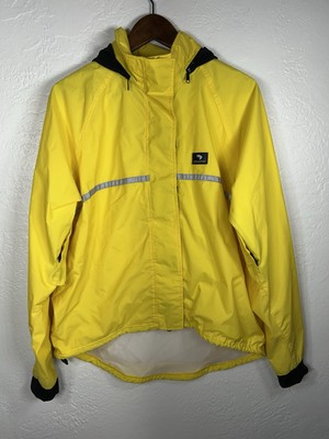 Vintage 90s Bellwether Cycling Windbreaker Rain Jacket Womens large Yellow USA-image
