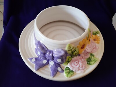 Lucie Sable Imports Ceramic Planter Hat with Colorful Floral Design-image