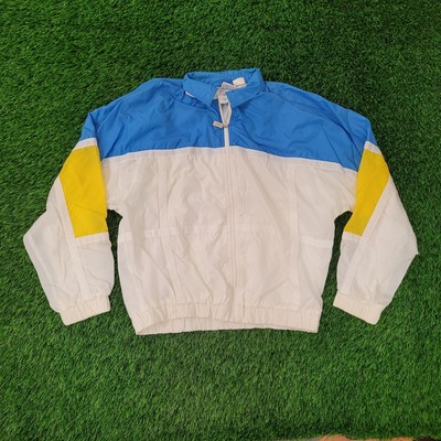 Vintage 80s MOD Tail Windbreaker Jacket Medium 23x24 White-image
