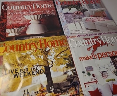 Lot of 4 Better Homes and Gardens COUNTRY HOME Magazines (2004 - 2005)-image