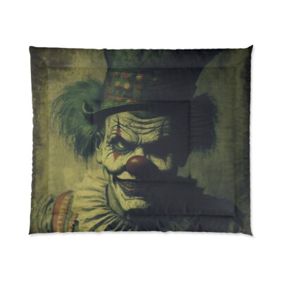 King Size Comforter Haunted House Clown Scary Horror Halloween Insane Metal Band-image