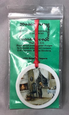 1990 SWEDISH Porcelain ERIK FORSMAN Design CHRISTMAS ORNAMENT-image