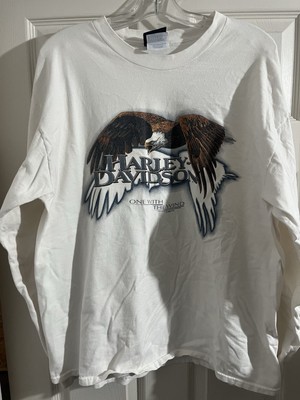 Vintage 1996 Harley Davidson Shirt Long Sleeve USA One with the Wind Sz XL-image