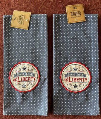 Design Imports Patriotic July 4th Dishtowel 2 New Americana Independence Day-image