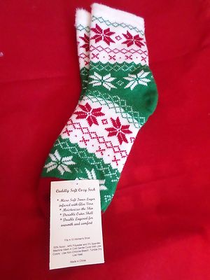 1 Pair Cozy Double Layer Aloe Infused Women Crew Cuddly Comfy Soft Sock 4-10-image