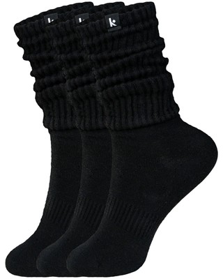 Cozy Womens 3-Pair Pack - Scrunch Long Crew Socks for Women, Soft & Breathabl...-image