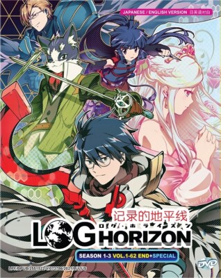 DVD Anime LOG Horizon Complete Series Season 1+2+3 (1-62 End) +Special (English)-image