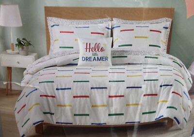 Twin Comforter In A Bag White 6PC Bedding-image