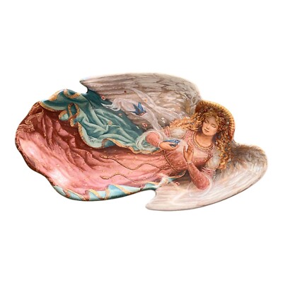 Bradford Exchange Spring's Blossom Angel Plate 1997 Edgar Jerins 3209A-image
