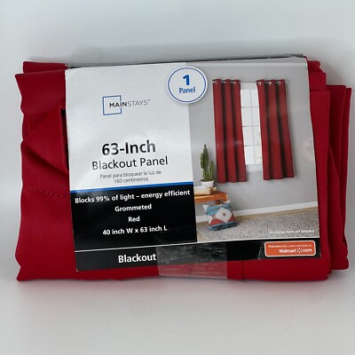 MainStays 63-inch blackout panel red 40