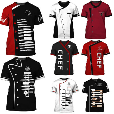 Chef 3D Shirt Chef All Over Print Shirt for Men Women Cook Uniform T-shirt Top-image