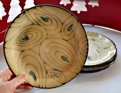 4 ~ PIER 1 Imports TEAL REACTIVE Peacock 8 3/8