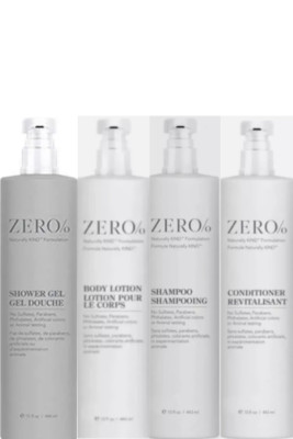 Zero% Complete Bath Kit(Shampoo, Conditioner, Shower Gel, Body Lotion)-image