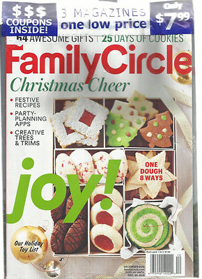3 MAGAZINES EVERY DAY * BETTER HOMES & FAMILY CIRCLE  DECEMBER, 2016  (LOT OF 3-image