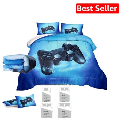 Lightweight Gamer Comforter Set for Boys - Stylish Video Game Bedding-image