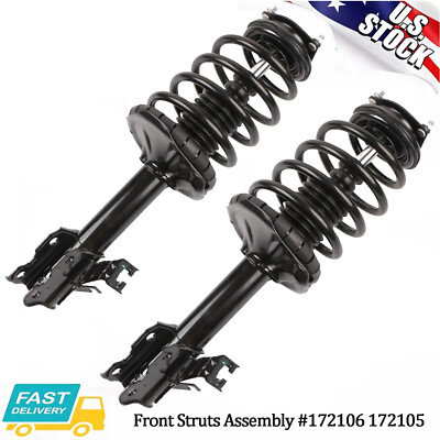 Set 2 Front Complete Shock Struts & Coil Spring For 2002-2006 Nissan Sentra 1.8L-image