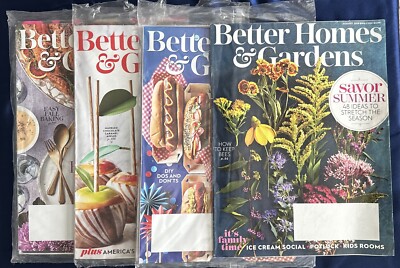 Lot of 4 Better Homes & Gardens + 1 Shape Magazine July August Oct Nov 2019-image