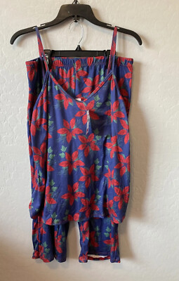 COZY ROZY FLORAL TWO PIECE PANT PAJAMA SET | L-image