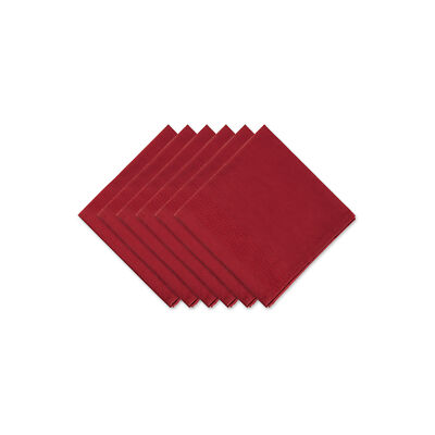 Design Imports Redwood Harvest Dobby 6-Pc. Napkins - RED ONE SIZE-image