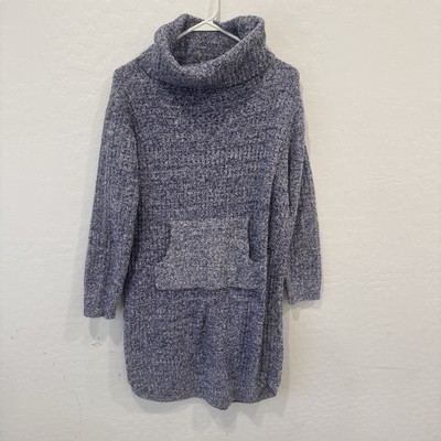 Softies Dress Womens S/M Turtle Neck Blue Knit Cozy Soft-image