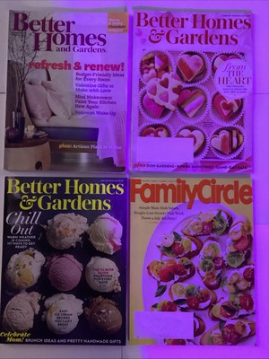 Lot Of 4 Magazines Better Homes & Gardens X3, Family Circle  (Lot 8)-image