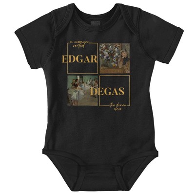 Edgar Degas Modern Art Paintings Dance Class Newborn Baby Boy Girl Infant Romper-image