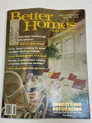 Better Homes and Gardens Magazine Mar 1980 Shortcut Breads Vegetable Flower Seed-image