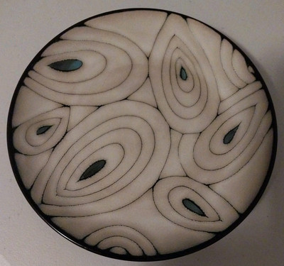 Pier 1 Imports Teal Reactive Stoneware Salad Plate 9X9 Replacement  Discontinued-image