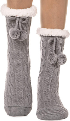 Slipper Fuzzy Socks for Women Fluffy Cozy Cabin Winter Warm Soft Fleece Comfy Th-image