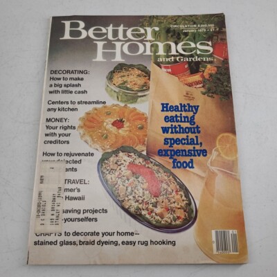 Better Homes and Gardens Magazine January 1979 Healthy Eating Crafts Decorate-image
