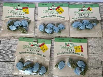 Better Homes and Gardens Floral & Nature Ribbon Boutique Flowers Lt Blue 5 Packs-image