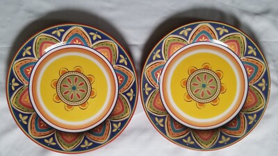 LOT OF 2 MEXICALI by PIER 1 DINNER PLATES 10 7/8-inches EXCELLENT & UNUSED-image