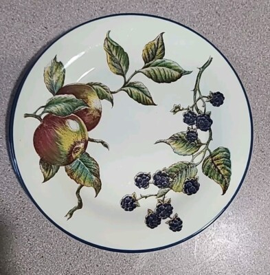 Pier 1  Vintage Macintosh Salad  Plate 8” England Angleterre Fruit-image