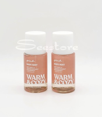 Victoria's Secret Pink Warm & Cozy Travel Size Body Mist 2.5 fl oz Set of 2-image