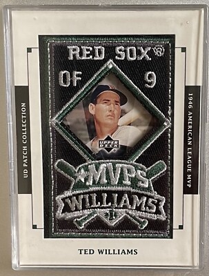 2003 UD Patch Collection Ted Williams 1946 AL MVP Patch Red Sox! Card #MVP-5-image