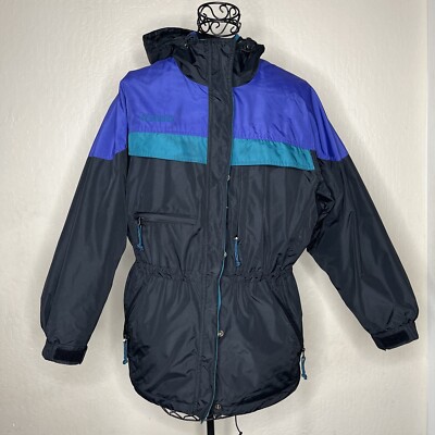 Vintage 90s Columbia Green Lined Hooded 3-in-1 Jacket Women’s Size M-image