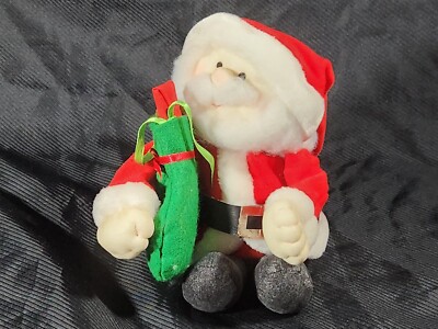 Vintage RUSS Santa Claus Wind Up Plays Christmas Music Head Moves Tested-image