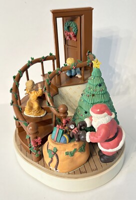 T'was The Night Before Christmas Wind up & Animated Vintage House Of Lloyd 1989-image