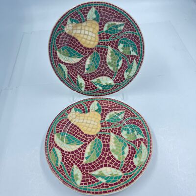 Pier 1 Imports Mosaic Fruit Salad / Dessert 8 1/4