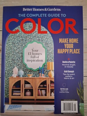 Better Homes & Gardens July 2024 Magazine the Complete Guide to Color Make Home-image
